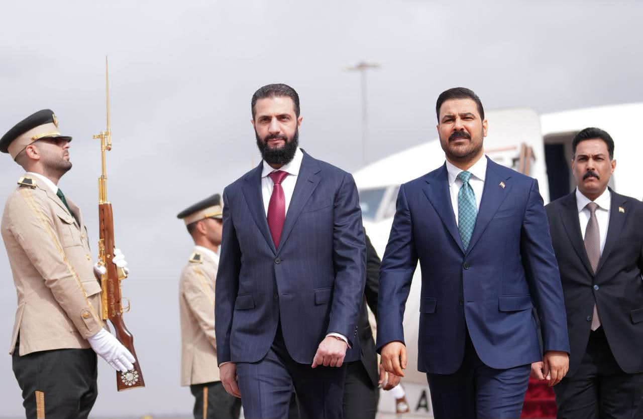 مراسم استقبال رسمي لرئيس مجلس الوزراء السيد علي فالح الزيدي في العاصمة السورية دمشق